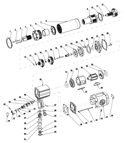 Fig-0 Diagram and Parts List for CP6641  Chicago Pneumatic Wrench